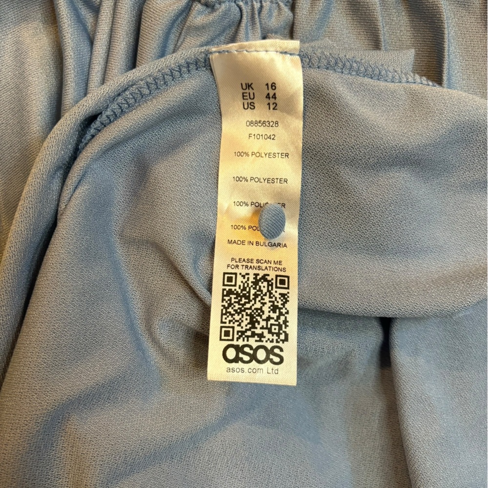 ASOS blue pleated midi dress size US 12 - Picture 5 of 7